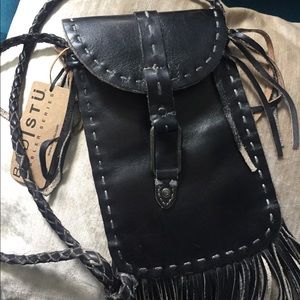 Bed Stu Bags - BedStu Black, leather messenger with fringe. Bed Stu Bags - BedStu Black, leather messenger with fringe.